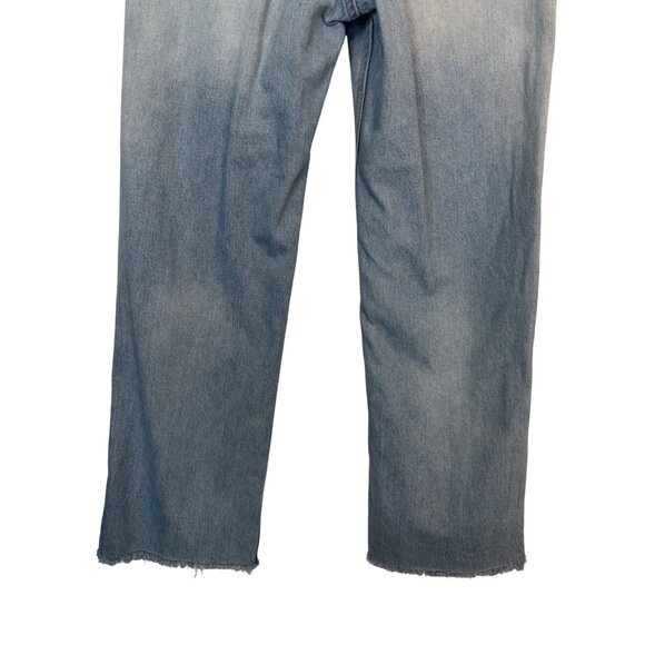 2/$30 ZARA Size 4 Light Blue Denim Jeans Frayed Hem - Picture 12 of 16